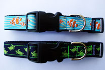 Tropical tie dye Dog Collars
