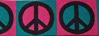 Teal Pink Peace Signs