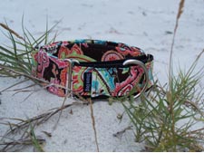 Tropical tie dye Dog Collars